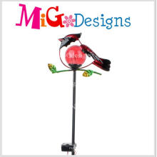 The Red Hummingbird Glass Lamp Solar Garden Stakes